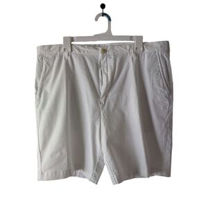Izod Saltwater Men's Crisp White Flat Front Shorts W38